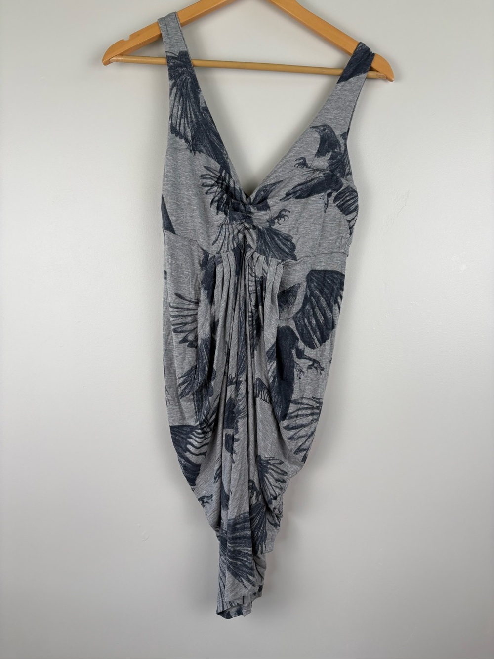 Ted Baker Gray Floral Draped Harem Maxi Dress Size 2 / US 6 Lyocell